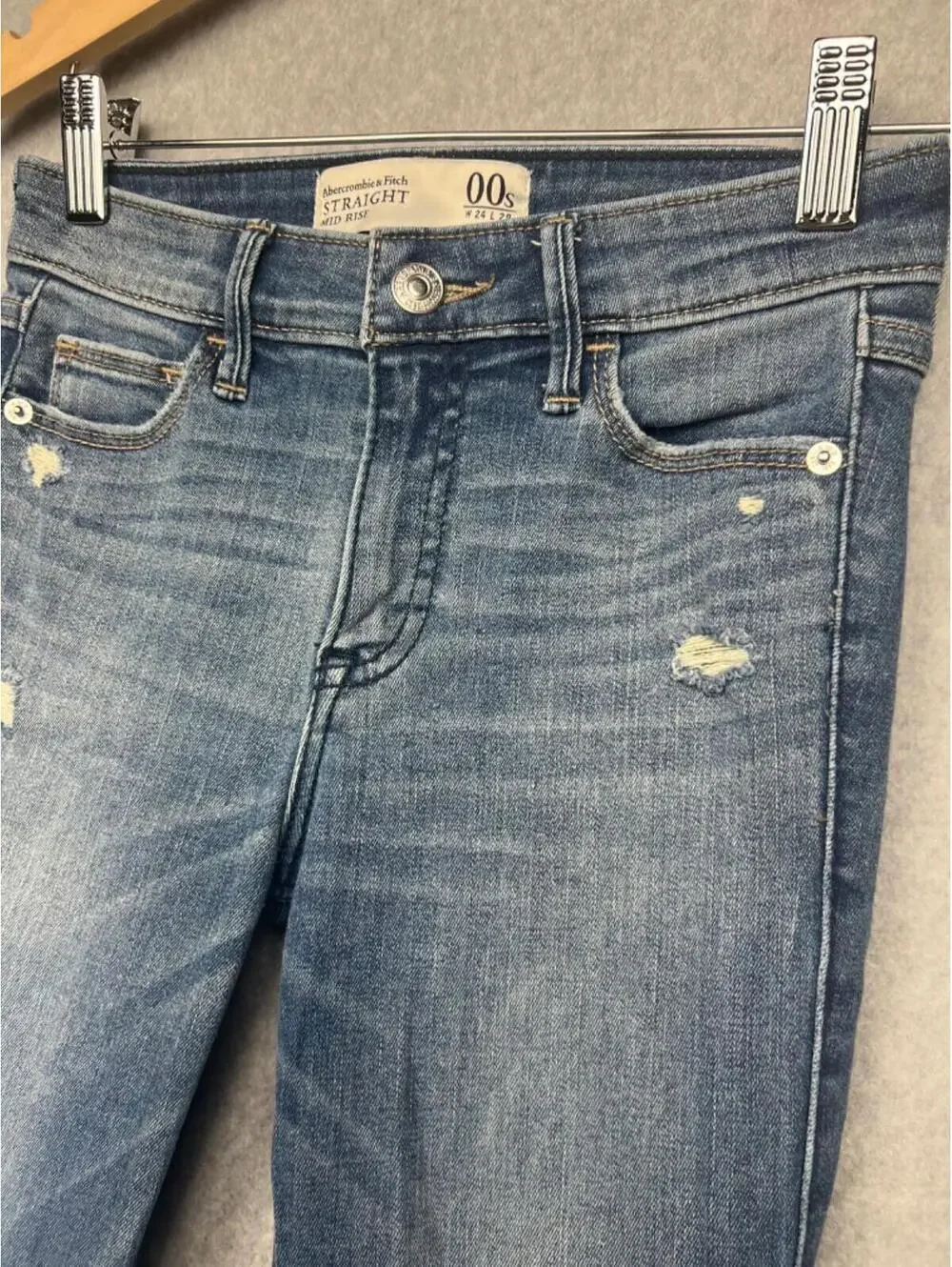 Abercrombie & Fitch Denim Jeans Womens 00S Straight Mid Rise Classic Casual